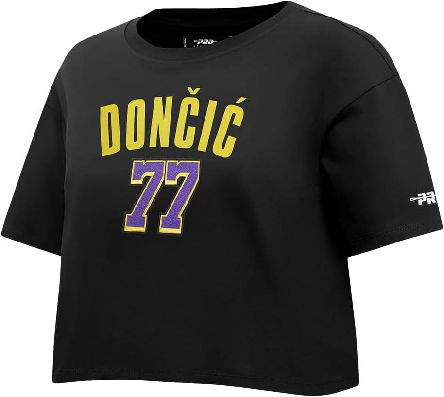 image:imagePro Standard NBA Womens Womens NBA Los Angeles Lakers Classic Player Cotton Short Sleeve Boxy TeeBlack