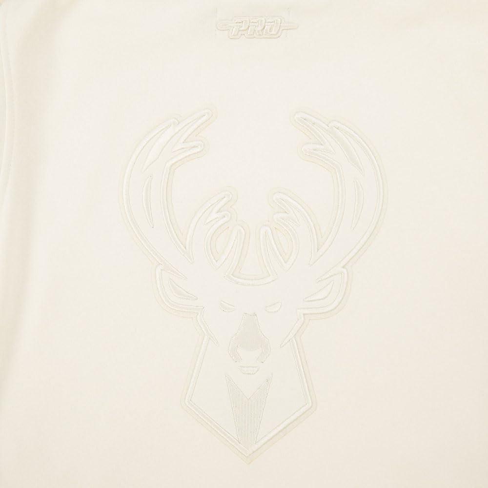image:imagePro Standard NBA boys Big Boys Nba Milwaukee Bucks Neutrals Player Fleece Pull Over HoodieEggshell