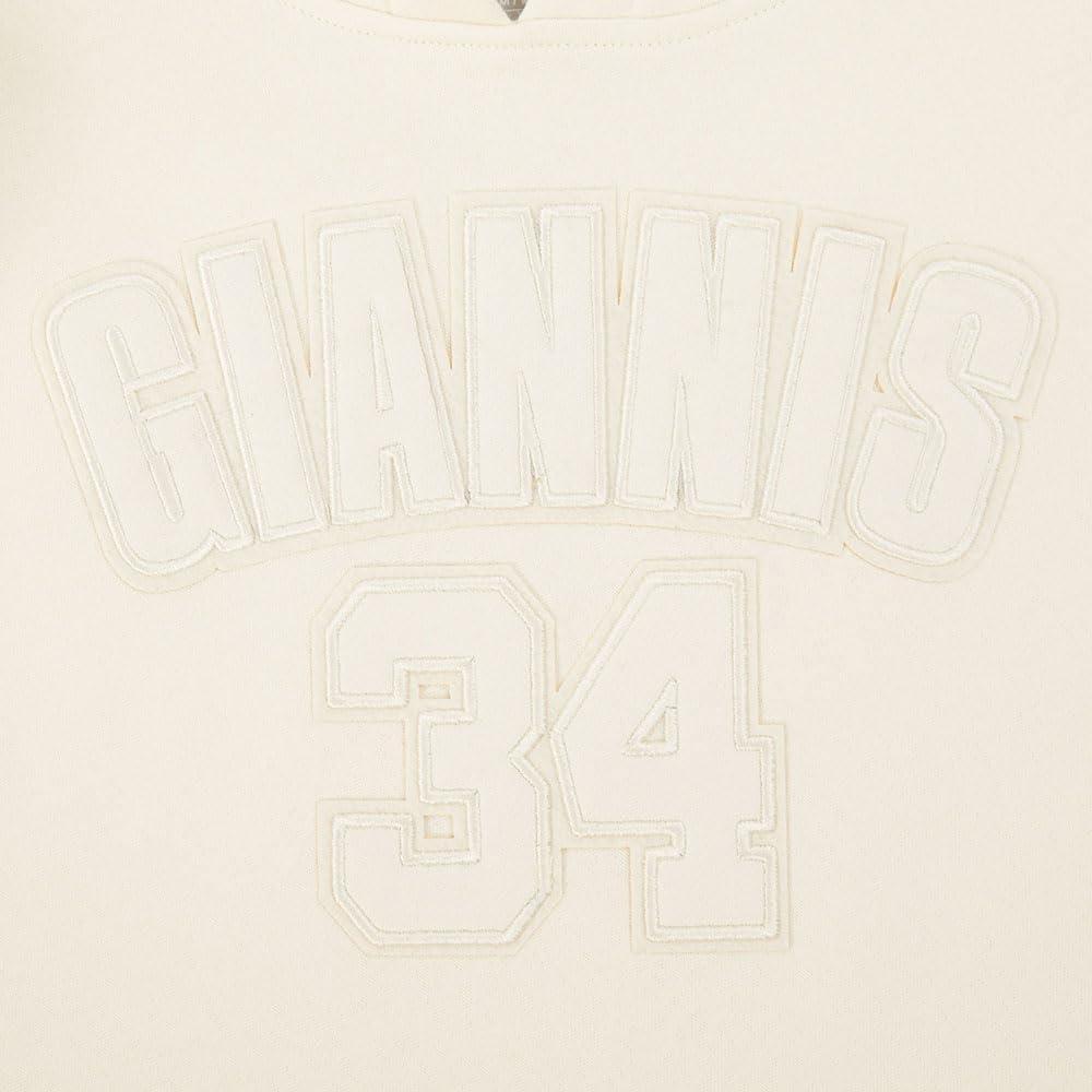 image:imagePro Standard NBA boys Big Boys Nba Milwaukee Bucks Neutrals Player Fleece Pull Over HoodieEggshell