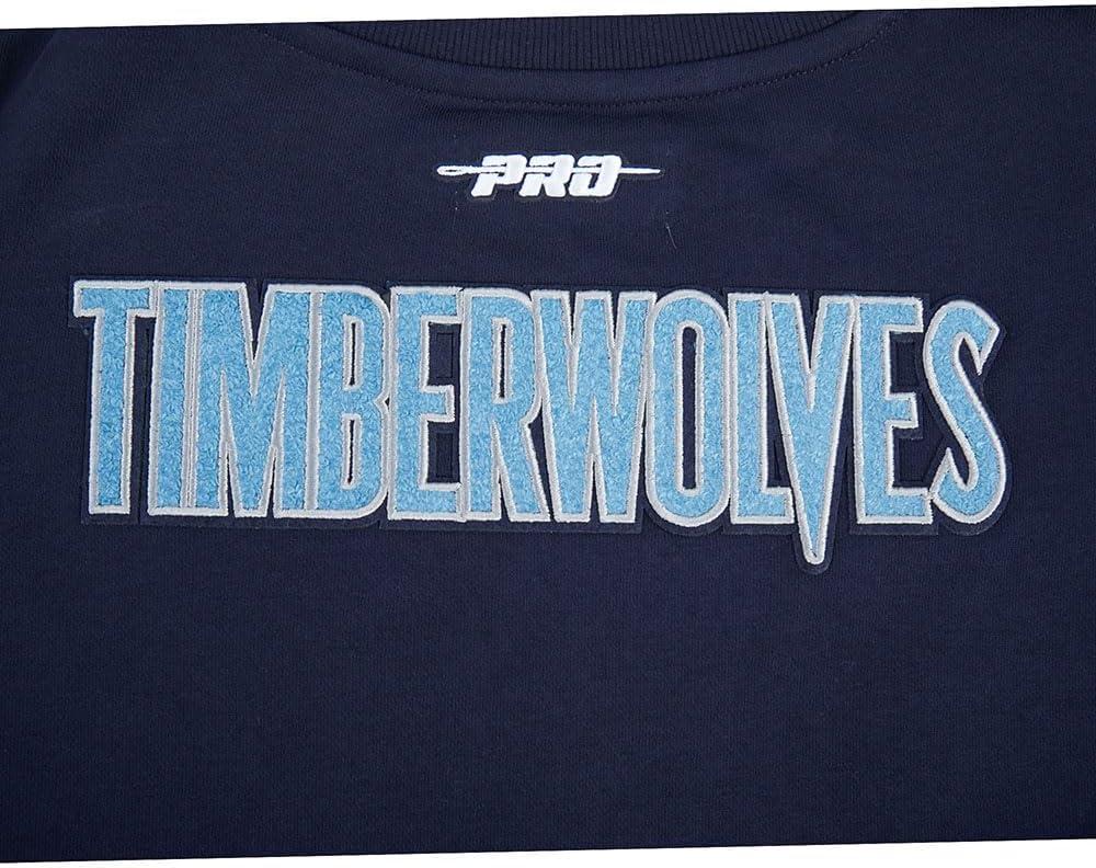 image:imagePro Standard NBA womens Womens Nba Minnesota Timberwolves Classic Player Brushed Back French Terry Crewneck SweatshirtMidnight Navy