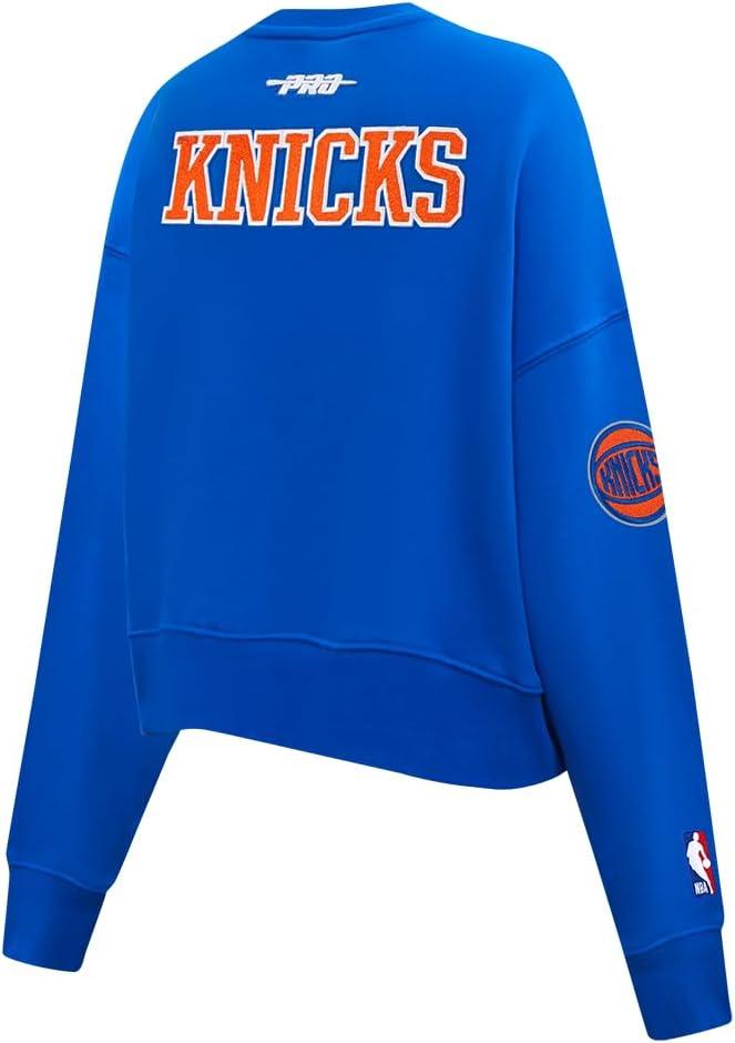 image:imagePro Standard NBA womens Womens Nba New York Knicks Classic Player Brushed Back French Terry Crewneck SweatshirtRoyal Blue