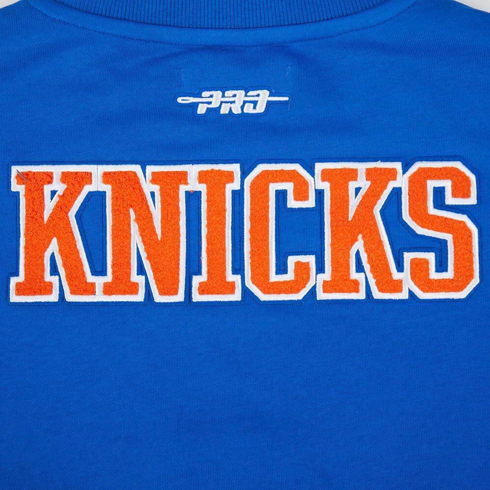 image:imagePro Standard NBA womens Womens Nba New York Knicks Classic Player Brushed Back French Terry Crewneck SweatshirtRoyal Blue