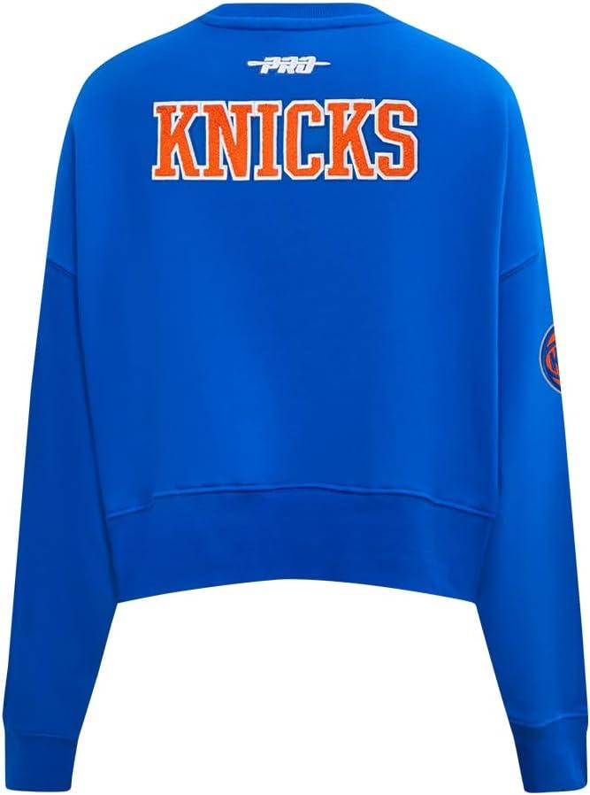image:imagePro Standard NBA womens Womens Nba New York Knicks Classic Player Brushed Back French Terry Crewneck SweatshirtRoyal Blue