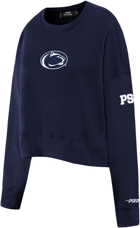 image:imagePro Standard NCAA womens Womens College Classic Chenille Brushed Back French Terry Crewneck SweatshirtMidnight Navy