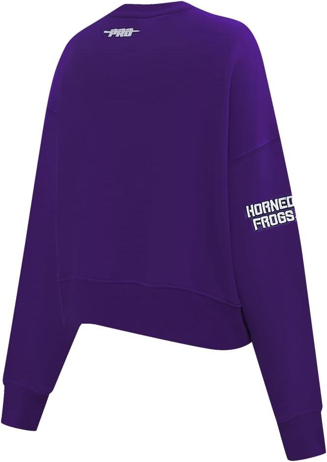 image:imagePro Standard NCAA womens Womens College Classic Chenille Brushed Back French Terry Crewneck SweatshirtPurple