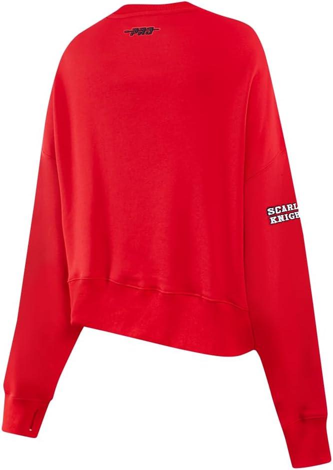 image:imagePro Standard NCAA womens Womens College Classic Chenille Brushed Back French Terry Crewneck SweatshirtRed