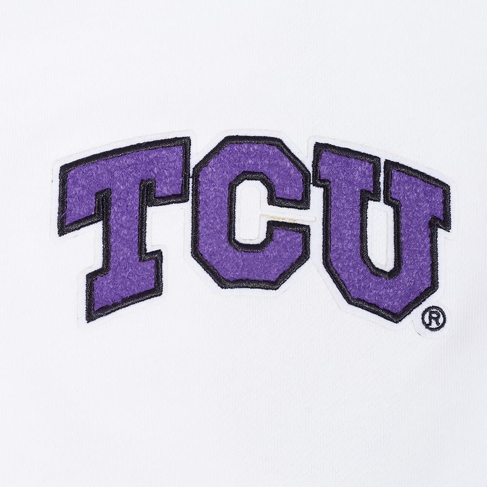 image:imagePro Standard NCAA womens Womens College Classic Chenille Brushed Back French Terry Crewneck SweatshirtWhite
