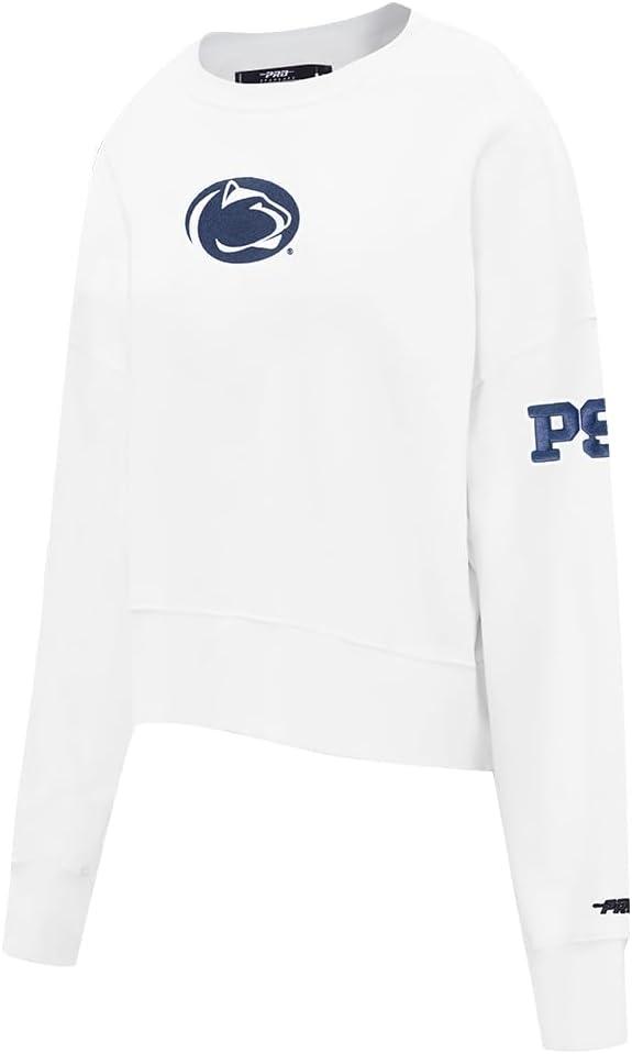 image:imagePro Standard NCAA womens Womens College Classic Chenille Brushed Back French Terry Crewneck SweatshirtWhite