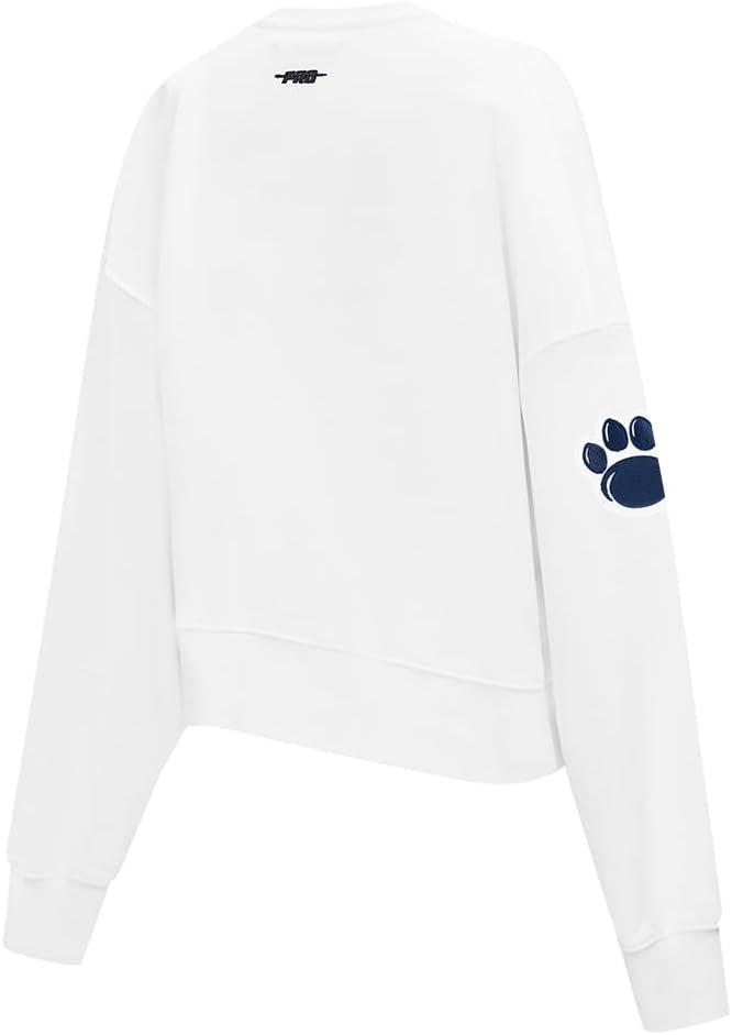 image:imagePro Standard NCAA womens Womens College Classic Chenille Brushed Back French Terry Crewneck SweatshirtWhite