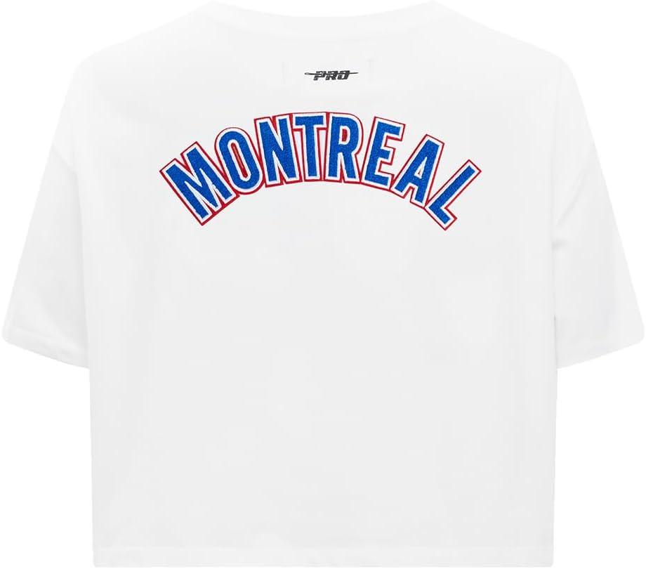 image:imagePro Standard NHL Womens Pro Standard Womens NHL Classic Chenille Cotton Short Sleeve Boxy TeeWhite