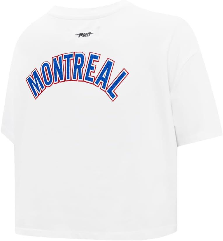 image:imagePro Standard NHL Womens Pro Standard Womens NHL Classic Chenille Cotton Short Sleeve Boxy TeeWhite