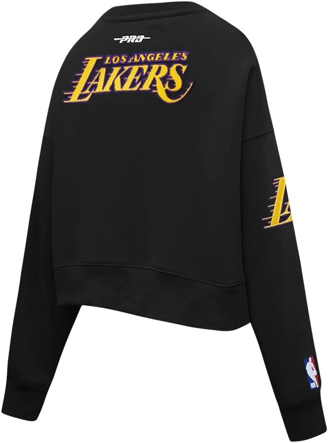 image:imagePro Standard Womens NBA Los Angeles Lakers Classic Player Cropped Pullover SweatshirtBlack
