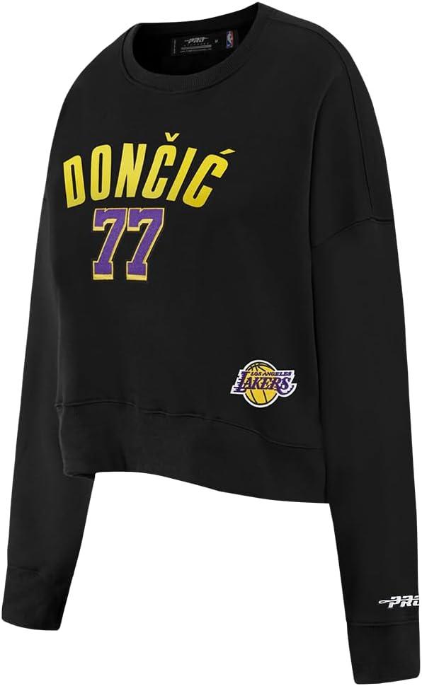 image:imagePro Standard Womens NBA Los Angeles Lakers Classic Player Cropped Pullover SweatshirtBlack