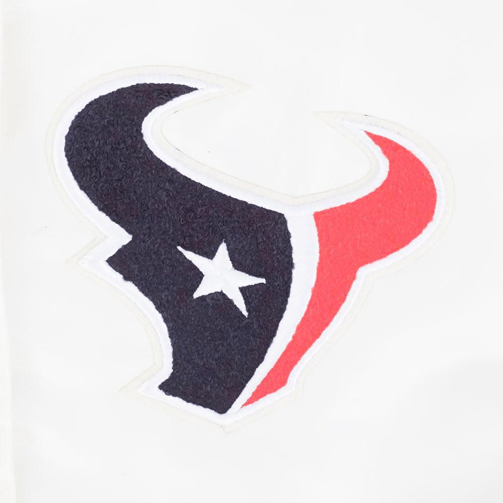 image:imagePro Standard Womens NFL Houston Texans Retro Classics Satin Jacket EggshellBlack M