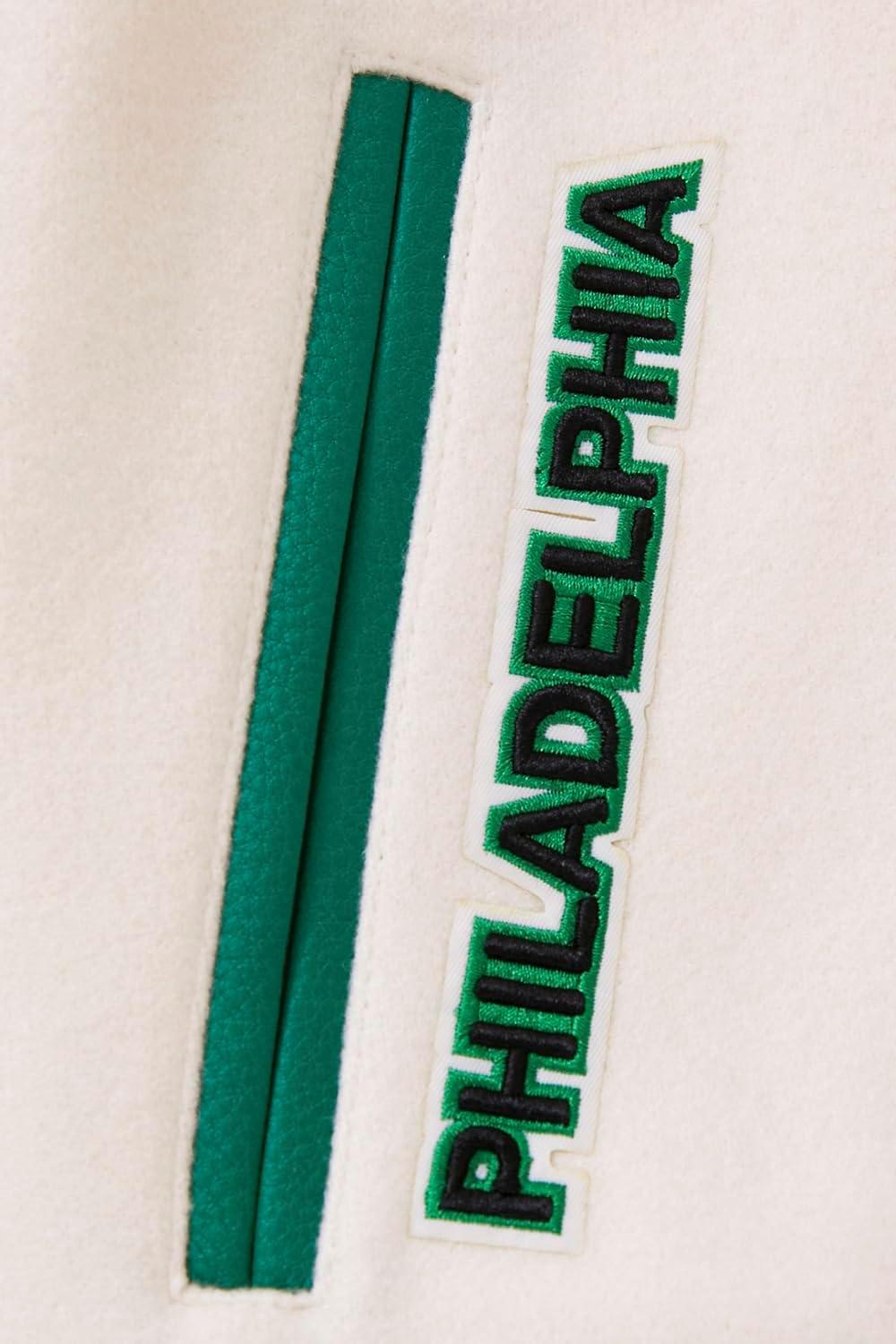 image:imagePro Standard Womens NFL Retro Classics Varsity JacketEggshell Kelly Green