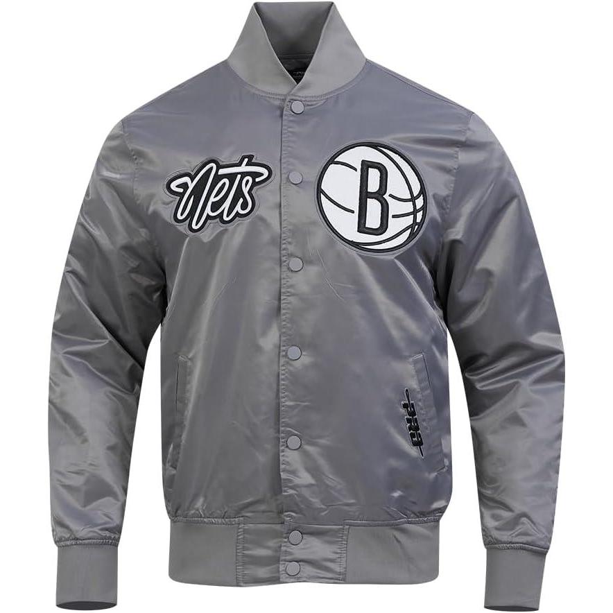 image:imageMens NBA Souvenir Satin JacketGray