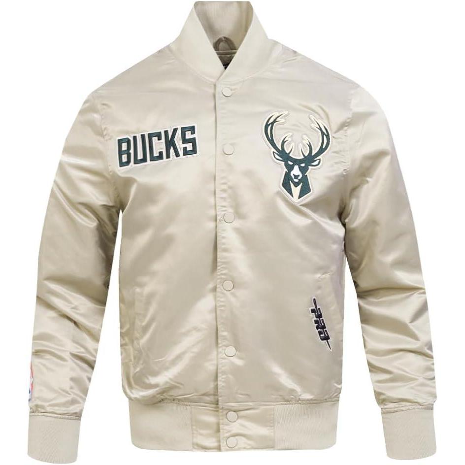 image:imageMens NBA Souvenir Satin JacketTaupe