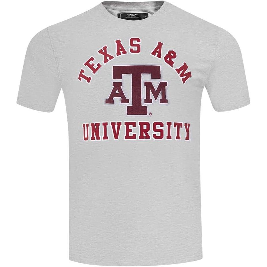 image:imagePro Standard Mens Mens College College Classic Chenille Cotton Single Short Sleeve TeeBlack