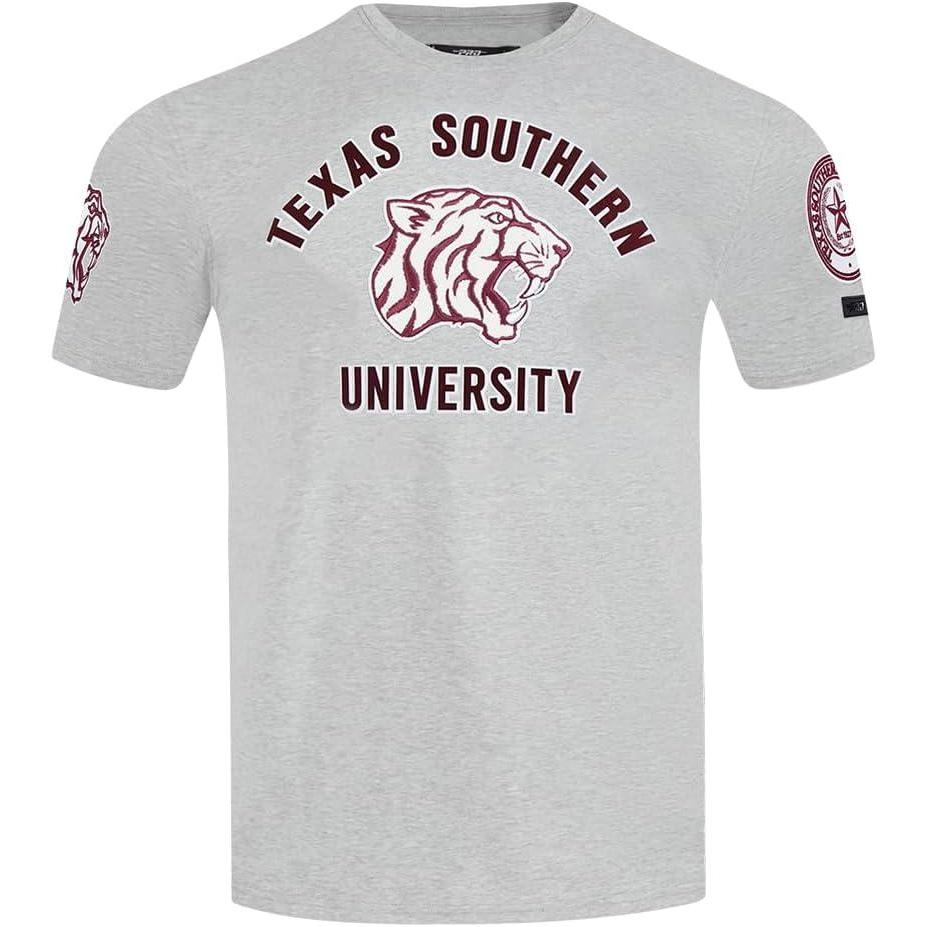 image:imagePro Standard Mens Mens College College Classic Chenille Cotton Single Short Sleeve TeeWine