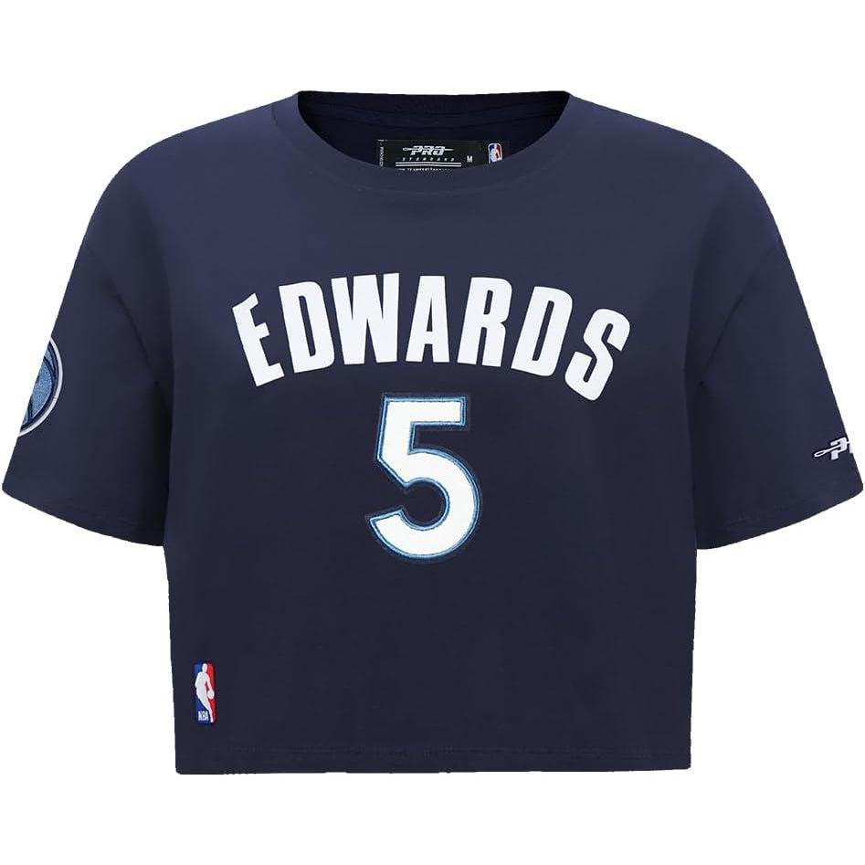 image:imagePro Standard NBA Womens Womens NBA Minnesota Timberwolves Classic Player Cotton Short Sleeve Boxy TeeTeam Color