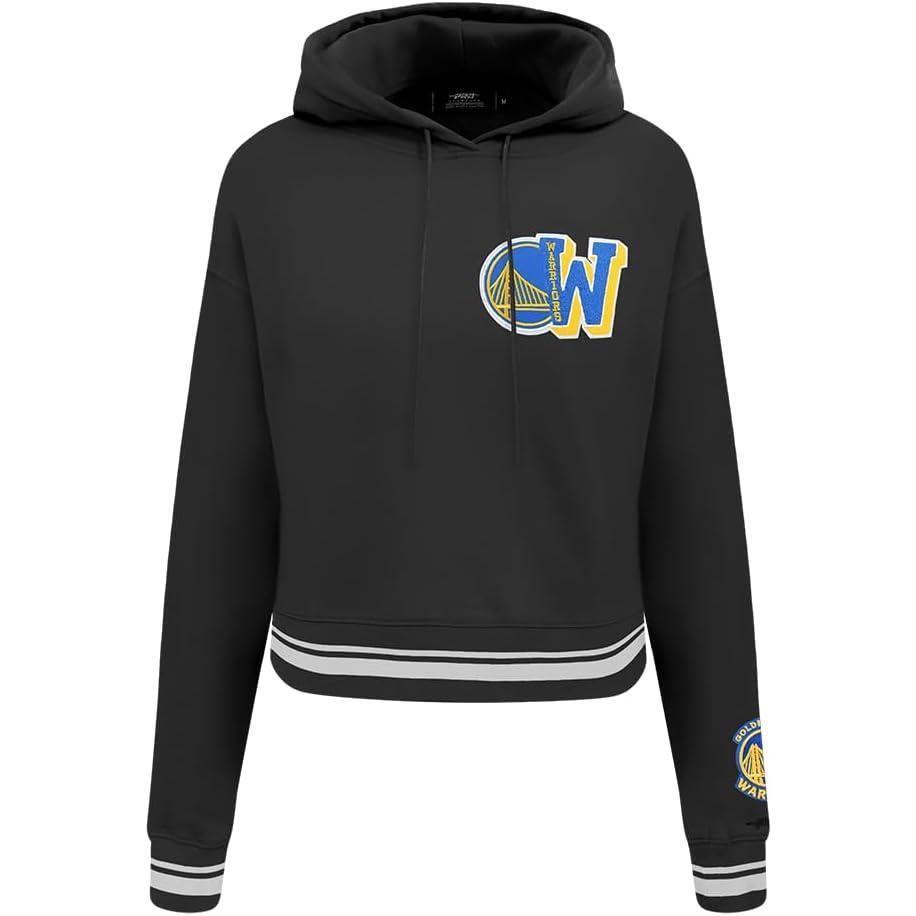 image:imagePro Standard NBA womens Womens Nba Mash Up Brushed Back French Terry Cropped Pullover HoodieBlack