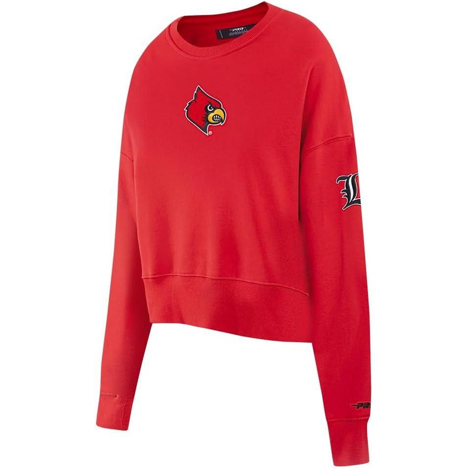 image:imagePro Standard NCAA womens Womens College Classic Chenille Brushed Back French Terry Crewneck SweatshirtRed