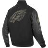 Las Vegas Raiders Black & Gold Men’s Wool Varsity Jacket (Jet Black) by Pro Standard(Black)