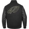 Las Vegas Raiders Black & Gold Men’s Wool Varsity Jacket (Jet Black) by Pro Standard(Black)