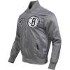 Mens NBA Souvenir Satin Jacket(Gray)