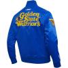 Mens NBA Souvenir Satin Jacket(Royal Blue)