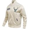 Mens NBA Souvenir Satin Jacket(Taupe)