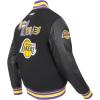 PRO STANDARD Mens NBA City Ransom Varsity Jacket(Black/Purple)