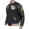 PRO STANDARD Mens NBA City Ransom Varsity Jacket(Black/Purple)