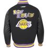 PRO STANDARD Mens NBA City Ransom Varsity Jacket(Black/Purple)