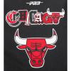 PRO STANDARD Mens NBA City Ransom Varsity Jacket(Black/Red/Black)