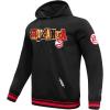 Pro Standard Mens NBA City Ransom Pull Over Hoodie(Black/Red/Black)