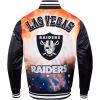 Pro Standard Mens NFL Sublimated Satin Jacket Satin Jacket(Black)
