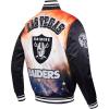 Pro Standard Mens NFL Sublimated Satin Jacket Satin Jacket(Black)