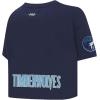 Pro Standard NBA Womens Womens NBA Minnesota Timberwolves Classic Player Cotton Short Sleeve Boxy Tee(Team Color)