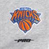 Pro Standard NBA womens Womens Nba Mash Up Brushed Back French Terry Cropped Pullover Hoodie(Heather Grey/Royal/Orange)