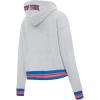Pro Standard NBA womens Womens Nba Mash Up Brushed Back French Terry Cropped Pullover Hoodie(Heather Grey/Royal/Orange)