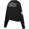 Pro Standard NBA womens Womens Nba Milwaukee Bucks Classic Player Brushed Back French Terry Crewneck Sweatshirt(Black)