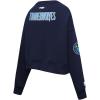 Pro Standard NBA womens Womens Nba Minnesota Timberwolves Classic Player Brushed Back French Terry Crewneck Sweatshirt(Midnight Navy)