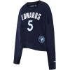 Pro Standard NBA womens Womens Nba Minnesota Timberwolves Classic Player Brushed Back French Terry Crewneck Sweatshirt(Midnight Navy)
