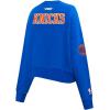 Pro Standard NBA womens Womens Nba New York Knicks Classic Player Brushed Back French Terry Crewneck Sweatshirt(Royal Blue)