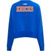 Pro Standard NBA womens Womens Nba New York Knicks Classic Player Brushed Back French Terry Crewneck Sweatshirt(Royal Blue)