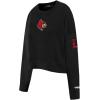 Pro Standard NCAA womens Womens College Classic Chenille Brushed Back French Terry Crewneck Sweatshirt(Black)
