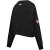 Pro Standard NCAA womens Womens College Classic Chenille Brushed Back French Terry Crewneck Sweatshirt(Black)