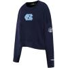 Pro Standard NCAA womens Womens College Classic Chenille Brushed Back French Terry Crewneck Sweatshirt(Midnight Navy)