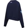 Pro Standard NCAA womens Womens College Classic Chenille Brushed Back French Terry Crewneck Sweatshirt(Midnight Navy)